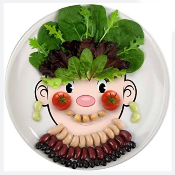 Food Face Child's Plate. Great for a Picky Eater. - Picture 5 of 6